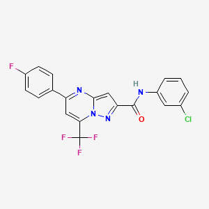 N-(3-chlorophenyl)-5-(4-fluorophenyl)-7-(trifluoromethyl)pyrazolo[1,5-a]pyrimidine-2-carboxamide