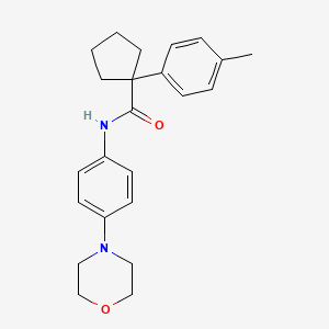 1-(4-methylphenyl)-N-[4-(4-morpholinyl)phenyl]cyclopentanecarboxamide