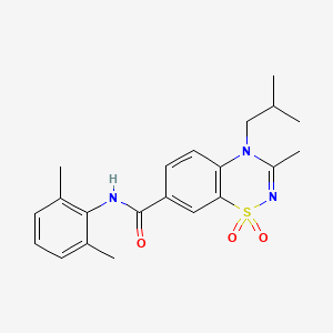 N-(2,6-dimethylphenyl)-4-isobutyl-3-methyl-4H-1,2,4-benzothiadiazine-7-carboxamide 1,1-dioxide