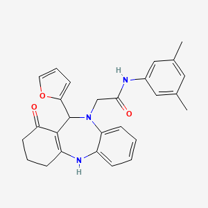 N-(3,5-dimethylphenyl)-2-[11-(furan-2-yl)-1-oxo-1,2,3,4,5,11-hexahydro-10H-dibenzo[b,e][1,4]diazepin-10-yl]acetamide