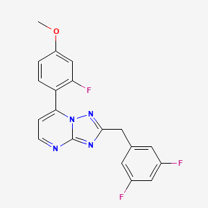 2-(3,5-Difluorobenzyl)-7-(2-fluoro-4-methoxyphenyl)[1,2,4]triazolo[1,5-a]pyrimidine