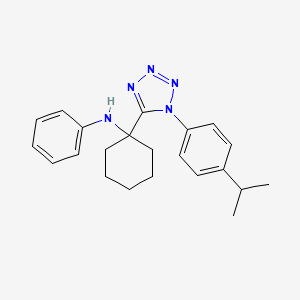 N-(1-{1-[4-(propan-2-yl)phenyl]-1H-tetrazol-5-yl}cyclohexyl)aniline