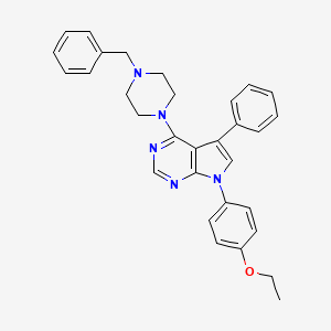 molecular formula C31H31N5O B11227020 4-(4-benzylpiperazin-1-yl)-7-(4-ethoxyphenyl)-5-phenyl-7H-pyrrolo[2,3-d]pyrimidine 