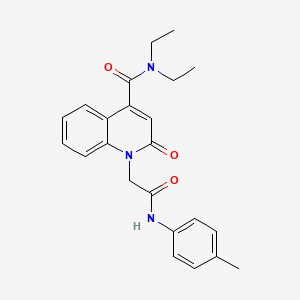 N,N-diethyl-1-{2-[(4-methylphenyl)amino]-2-oxoethyl}-2-oxo-1,2-dihydroquinoline-4-carboxamide