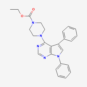 Ethyl 4-{5,7-diphenyl-7H-pyrrolo[2,3-D]pyrimidin-4-YL}piperazine-1-carboxylate