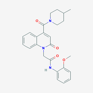 molecular formula C25H27N3O4 B11227051 N-(2-methoxyphenyl)-2-{4-[(4-methylpiperidin-1-yl)carbonyl]-2-oxoquinolin-1(2H)-yl}acetamide 