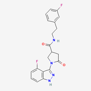 1-(4-fluoro-1H-indazol-3-yl)-N-[2-(3-fluorophenyl)ethyl]-5-oxopyrrolidine-3-carboxamide