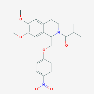 1-(6,7-dimethoxy-1-((4-nitrophenoxy)methyl)-3,4-dihydroisoquinolin-2(1H)-yl)-2-methylpropan-1-one