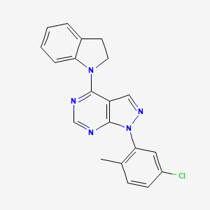 1-(5-chloro-2-methylphenyl)-4-(2,3-dihydro-1H-indol-1-yl)-1H-pyrazolo[3,4-d]pyrimidine