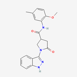 1-(1H-indazol-3-yl)-N-(2-methoxy-5-methylphenyl)-5-oxopyrrolidine-3-carboxamide