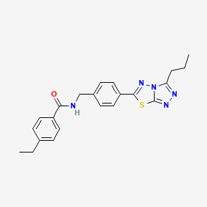 4-ethyl-N-[4-(3-propyl[1,2,4]triazolo[3,4-b][1,3,4]thiadiazol-6-yl)benzyl]benzamide