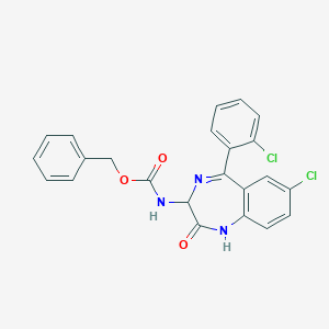 molecular formula C23H17Cl2N3O3 B112271 苄基 N-[7-氯-5-(2-氯苯基)-2-氧代-1,3-二氢-1,4-苯并二氮杂卓-3-基]氨基甲酸酯 CAS No. 209985-28-4
