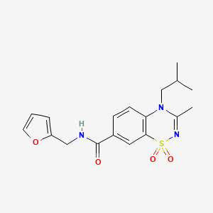 N-(2-furylmethyl)-4-isobutyl-3-methyl-4H-1,2,4-benzothiadiazine-7-carboxamide 1,1-dioxide