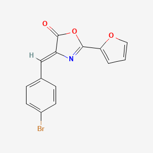 (4Z)-4-[(4-Bromophenyl)methylidene]-2-(furan-2-yl)-4,5-dihydro-1,3-oxazol-5-one