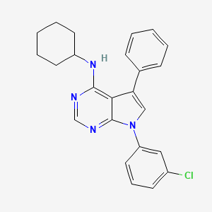 7-(3-chlorophenyl)-N-cyclohexyl-5-phenyl-7H-pyrrolo[2,3-d]pyrimidin-4-amine