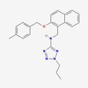 molecular formula C23H25N5O B11227168 N-({2-[(4-methylbenzyl)oxy]naphthalen-1-yl}methyl)-2-propyl-2H-tetrazol-5-amine 