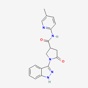 1-(1H-indazol-3-yl)-N-(5-methyl-2-pyridyl)-5-oxo-3-pyrrolidinecarboxamide