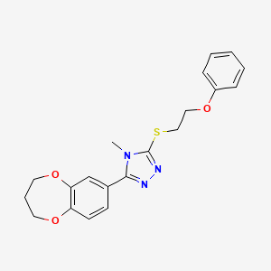 3-(3,4-dihydro-2H-1,5-benzodioxepin-7-yl)-4-methyl-5-[(2-phenoxyethyl)sulfanyl]-4H-1,2,4-triazole