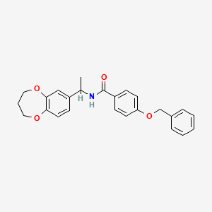 4-(benzyloxy)-N-[1-(3,4-dihydro-2H-1,5-benzodioxepin-7-yl)ethyl]benzamide