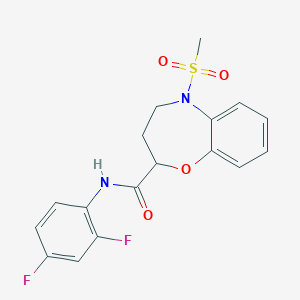 N-(2,4-difluorophenyl)-5-(methylsulfonyl)-2,3,4,5-tetrahydro-1,5-benzoxazepine-2-carboxamide