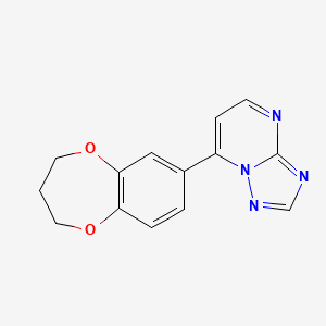 7-(3,4-dihydro-2H-1,5-benzodioxepin-7-yl)[1,2,4]triazolo[1,5-a]pyrimidine