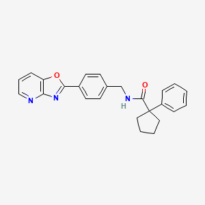 N-[4-([1,3]oxazolo[4,5-b]pyridin-2-yl)benzyl]-1-phenylcyclopentanecarboxamide