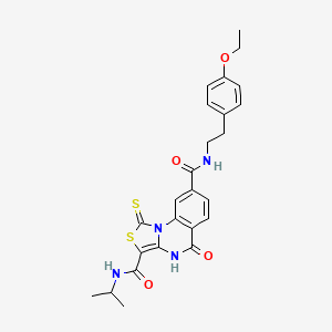 N8-(4-ethoxyphenethyl)-N3-isopropyl-5-oxo-1-thioxo-4,5-dihydro-1H-thiazolo[3,4-a]quinazoline-3,8-dicarboxamide