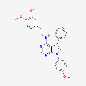 N-[2-(3,4-dimethoxyphenyl)ethyl]-7-(4-methoxyphenyl)-5-phenyl-7H-pyrrolo[2,3-d]pyrimidin-4-amine