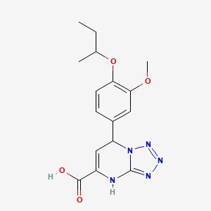 molecular formula C16H19N5O4 B11227301 7-[4-(Butan-2-yloxy)-3-methoxyphenyl]-4,7-dihydrotetrazolo[1,5-a]pyrimidine-5-carboxylic acid 