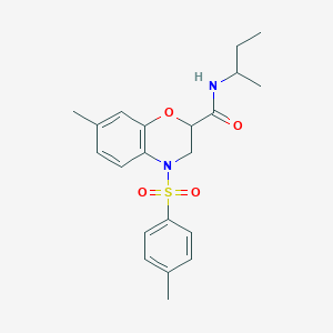 N-(butan-2-yl)-7-methyl-4-[(4-methylphenyl)sulfonyl]-3,4-dihydro-2H-1,4-benzoxazine-2-carboxamide