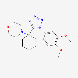 molecular formula C19H27N5O3 B11227334 4-{1-[1-(3,4-dimethoxyphenyl)-1H-tetrazol-5-yl]cyclohexyl}morpholine 