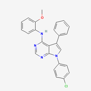 7-(4-chlorophenyl)-N-(2-methoxyphenyl)-5-phenyl-7H-pyrrolo[2,3-d]pyrimidin-4-amine