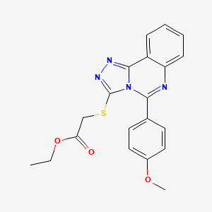 Ethyl 2-{[5-(4-methoxyphenyl)-[1,2,4]triazolo[4,3-C]quinazolin-3-YL]sulfanyl}acetate