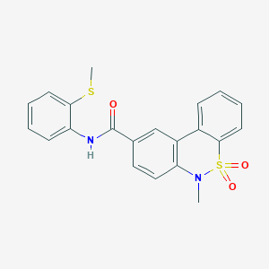 6-methyl-N-[2-(methylsulfanyl)phenyl]-6H-dibenzo[c,e][1,2]thiazine-9-carboxamide 5,5-dioxide