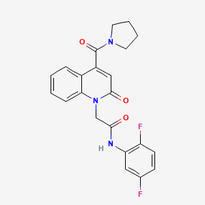 N-(2,5-difluorophenyl)-2-[2-oxo-4-(pyrrolidin-1-ylcarbonyl)quinolin-1(2H)-yl]acetamide