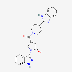 4-{[4-(1H-benzimidazol-2-yl)piperidin-1-yl]carbonyl}-1-(1H-indazol-3-yl)pyrrolidin-2-one