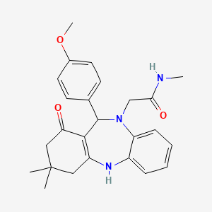 2-[11-(4-methoxyphenyl)-3,3-dimethyl-1-oxo-1,2,3,4,5,11-hexahydro-10H-dibenzo[b,e][1,4]diazepin-10-yl]-N-methylacetamide