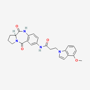 N-[(11aS)-5,11-dioxo-2,3,5,10,11,11a-hexahydro-1H-pyrrolo[2,1-c][1,4]benzodiazepin-7-yl]-3-(4-methoxy-1H-indol-1-yl)propanamide