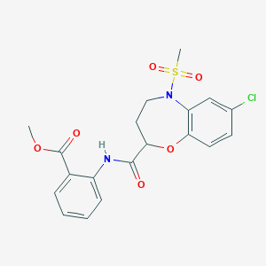 Methyl 2-({[7-chloro-5-(methylsulfonyl)-2,3,4,5-tetrahydro-1,5-benzoxazepin-2-yl]carbonyl}amino)benzoate