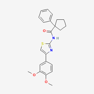 N-[4-(3,4-dimethoxyphenyl)-1,3-thiazol-2-yl]-1-phenylcyclopentanecarboxamide