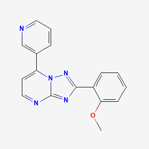 molecular formula C17H13N5O B11227465 2-(2-Methoxyphenyl)-7-(pyridin-3-yl)[1,2,4]triazolo[1,5-a]pyrimidine 