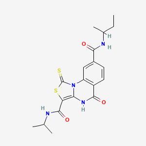 N8-(sec-Butyl)-N3-isopropyl-5-oxo-1-thioxo-4,5-dihydro-1H-thiazolo[3,4-a]quinazoline-3,8-dicarboxamide