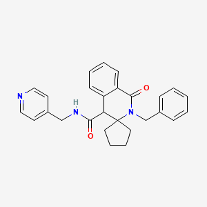 2'-benzyl-1'-oxo-N-(pyridin-4-ylmethyl)-1',4'-dihydro-2'H-spiro[cyclopentane-1,3'-isoquinoline]-4'-carboxamide