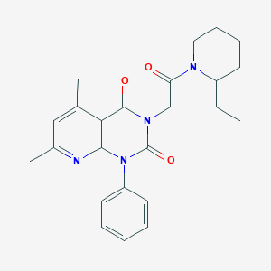 3-[2-(2-ethylpiperidin-1-yl)-2-oxoethyl]-5,7-dimethyl-1-phenylpyrido[2,3-d]pyrimidine-2,4(1H,3H)-dione