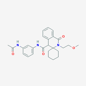 N-[3-(acetylamino)phenyl]-2'-(2-methoxyethyl)-1'-oxo-1',4'-dihydro-2'H-spiro[cyclohexane-1,3'-isoquinoline]-4'-carboxamide