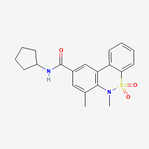 N-cyclopentyl-6,7-dimethyl-6H-dibenzo[c,e][1,2]thiazine-9-carboxamide 5,5-dioxide