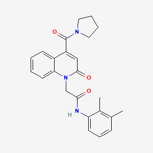 molecular formula C24H25N3O3 B11227590 N-(2,3-dimethylphenyl)-2-[2-oxo-4-(pyrrolidin-1-ylcarbonyl)quinolin-1(2H)-yl]acetamide 