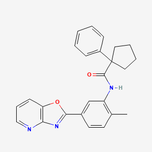 N-[2-methyl-5-([1,3]oxazolo[4,5-b]pyridin-2-yl)phenyl]-1-phenylcyclopentanecarboxamide