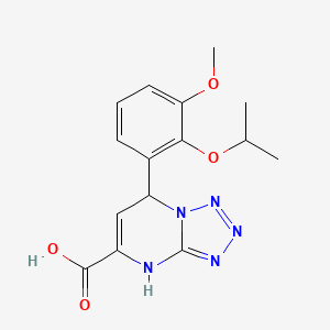 molecular formula C15H17N5O4 B11227605 7-[3-Methoxy-2-(propan-2-yloxy)phenyl]-4,7-dihydrotetrazolo[1,5-a]pyrimidine-5-carboxylic acid 