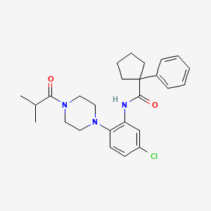 N-{5-chloro-2-[4-(2-methylpropanoyl)piperazin-1-yl]phenyl}-1-phenylcyclopentanecarboxamide